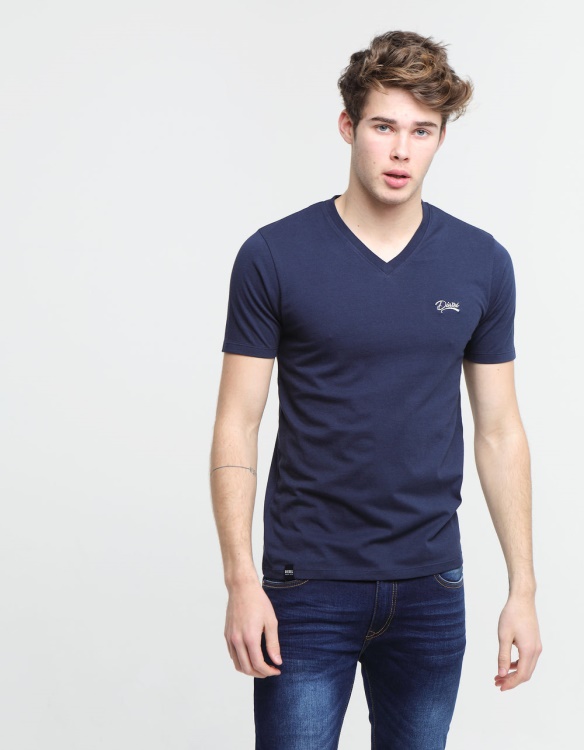 Diesel Basic Scott V Neck Tee Navy Iris