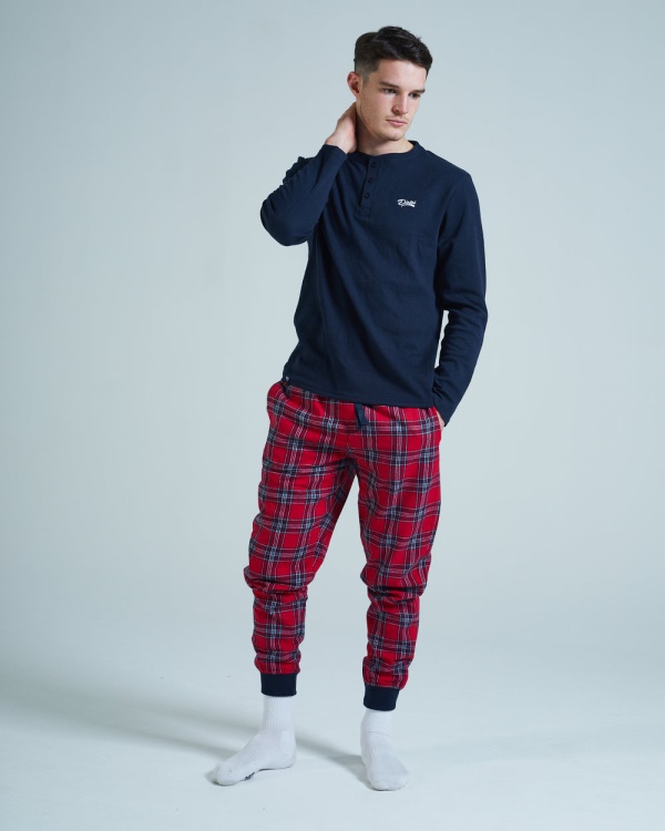 Simon Loungeset Red Tartan Diesel Tartan