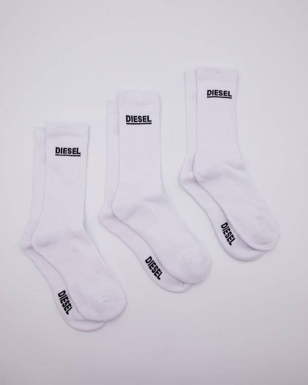 Paulie 3 Pack Sports Socks Diesel White
