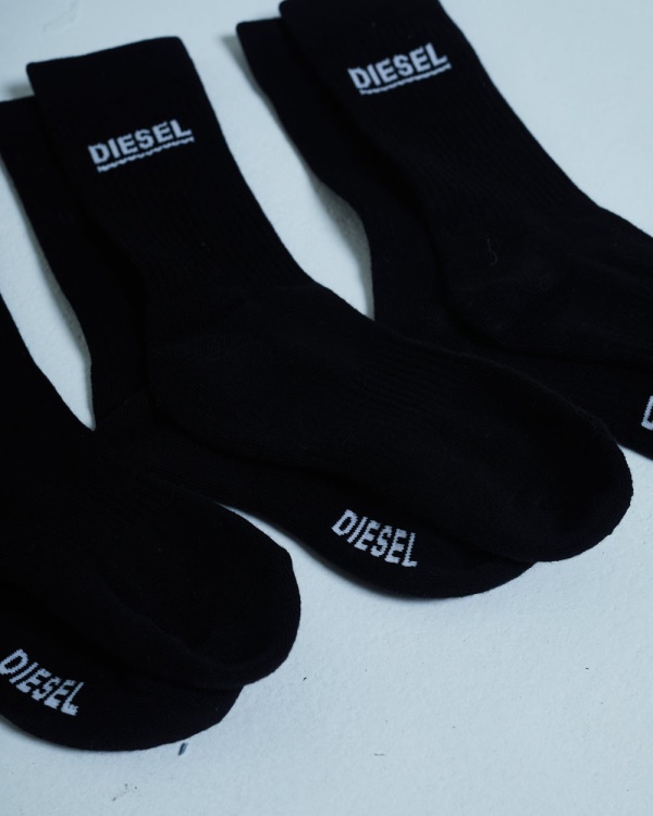 Diesel Paulie 3 Pack Sports Socks Black