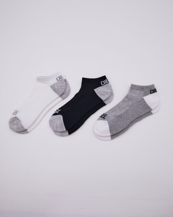 Terry Ankle Socks Pebble Diesel Grey