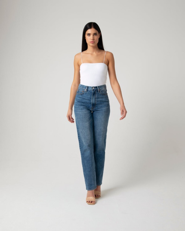 Diesel Kendra Straight Leg Dark Blue