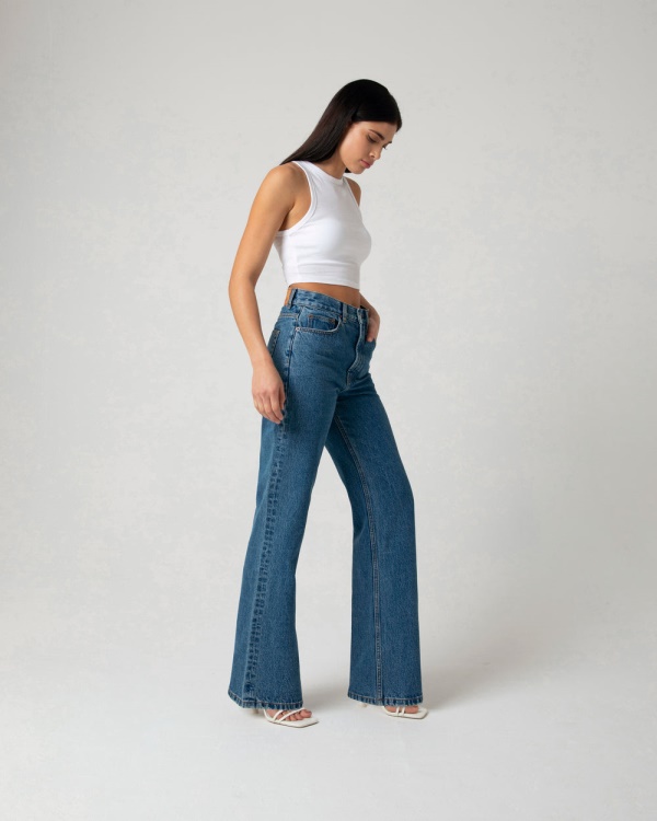 Diesel Cara Wide Leg Dark Blue