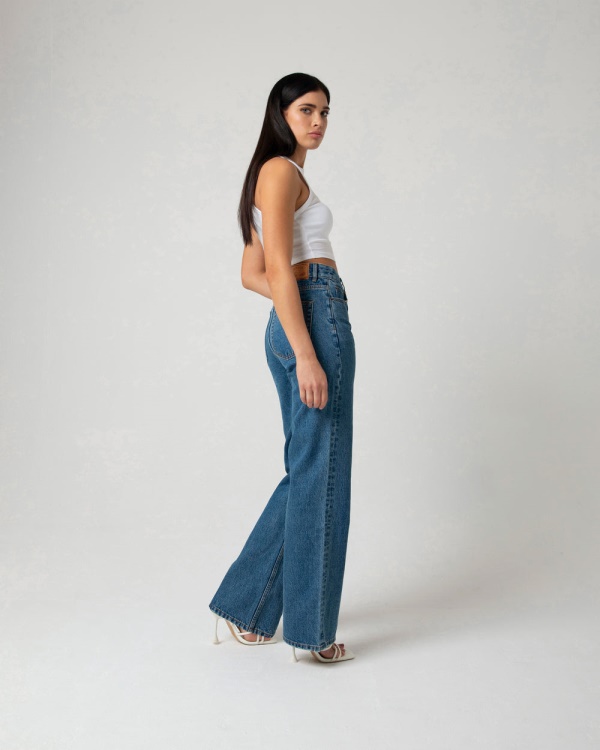 Diesel Cara Wide Leg Dark Blue