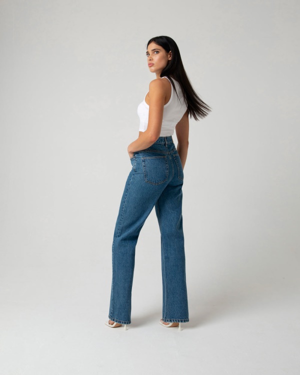 Diesel Cara Wide Leg Dark Blue