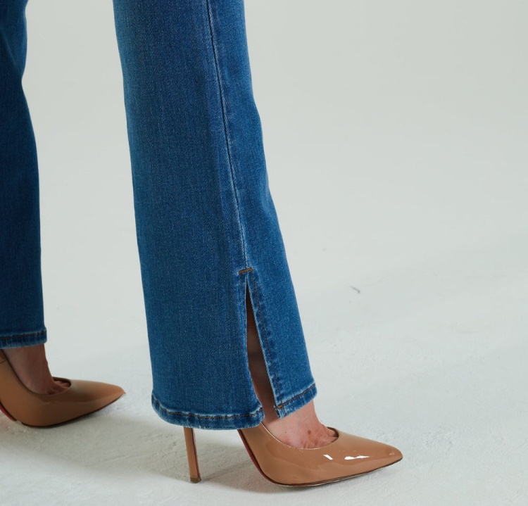 Gina High Rise Bootleg Laundry Blue Diesel