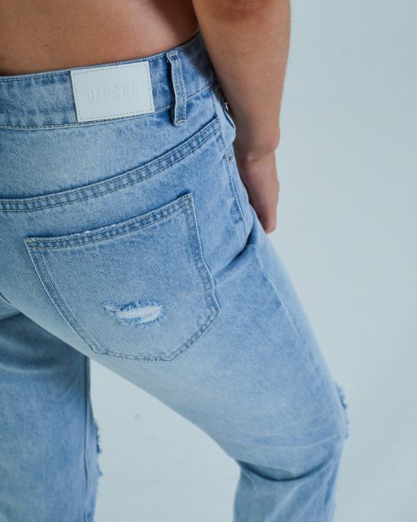 Diesel Florrie Mom Jean Vintage Light Blue