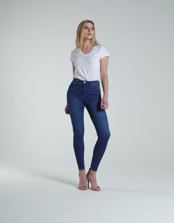 Kayla Mid Rise Skinny Medium Blue Diesel