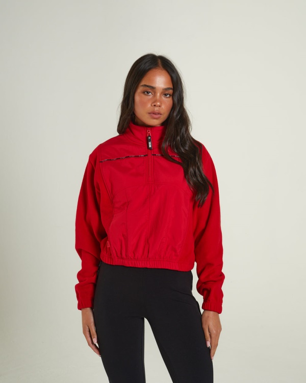 Jacklyn Fleece Half Zip Tango Red Diesel