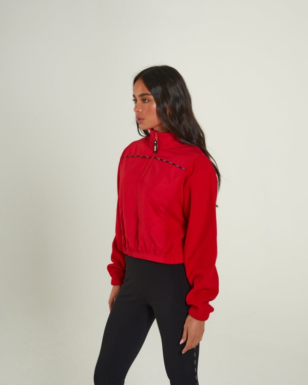Jacklyn Fleece Half Zip Tango Red Diesel