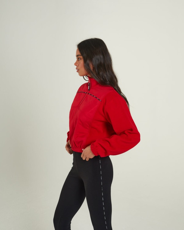 Jacklyn Fleece Half Zip Tango Red Diesel