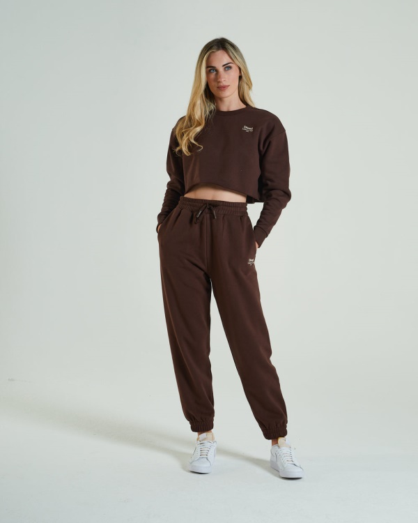 Diesel True Cropped Sweater Deep Coco Brown