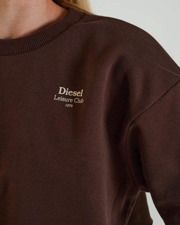 Diesel True Cropped Sweater Deep Coco Brown