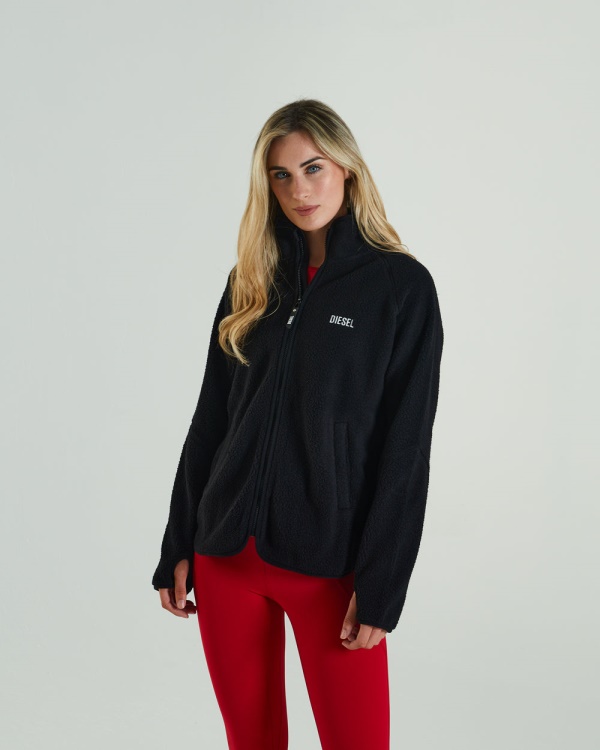 Nikki Fleece Zipper Diesel Black