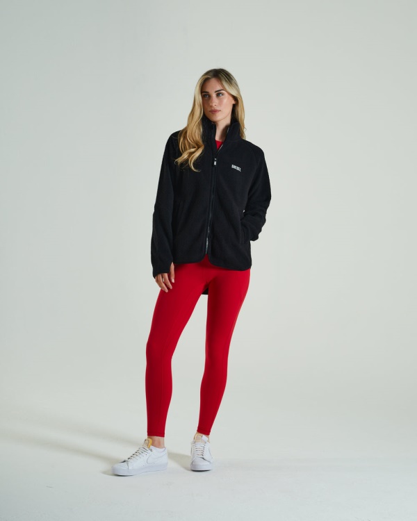 Nikki Fleece Zipper Diesel Black