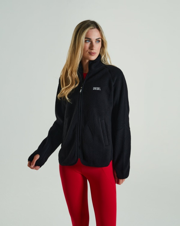 Nikki Fleece Zipper Diesel Black