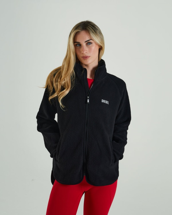 Nikki Fleece Zipper Diesel Black