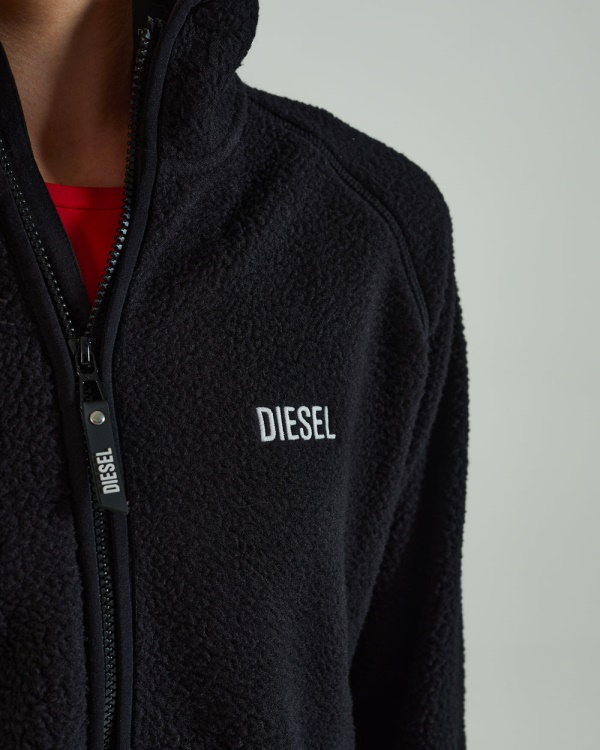 Nikki Fleece Zipper Diesel Black