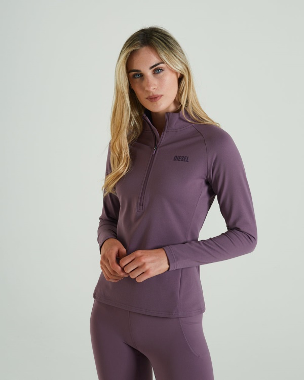 Purple Diesel Unwind Half Zip Heather Purple