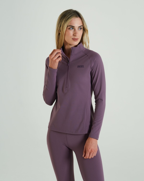 Purple Diesel Unwind Half Zip Heather Purple