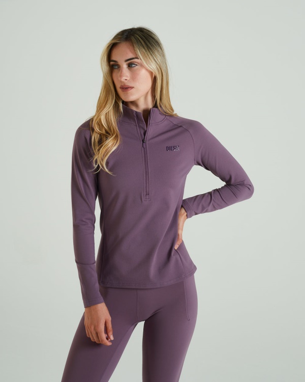 Purple Diesel Unwind Half Zip Heather Purple