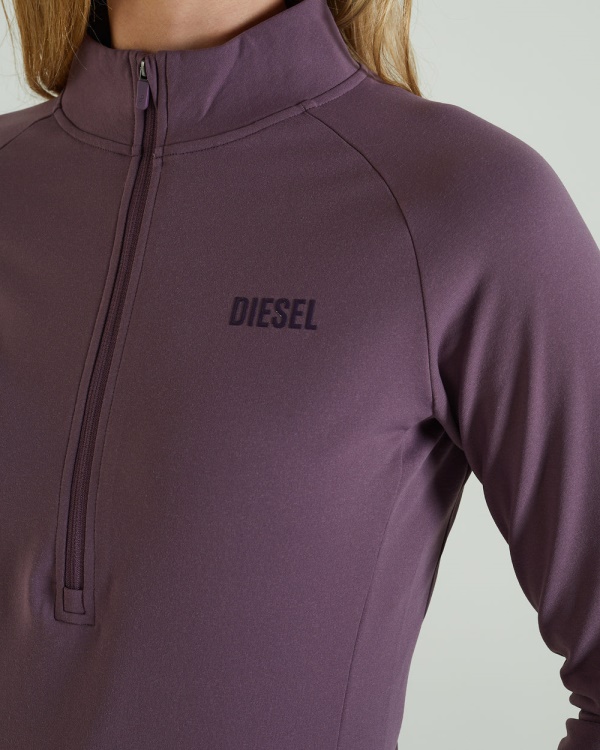 Purple Diesel Unwind Half Zip Heather Purple