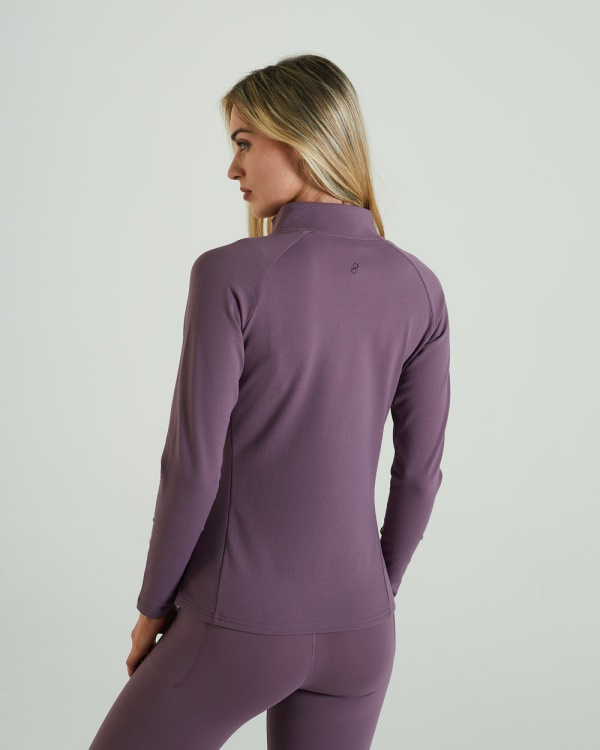 Purple Diesel Unwind Half Zip Heather Purple