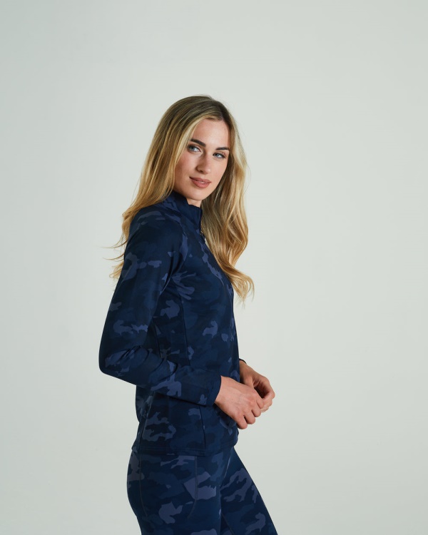 Unwind Half Zip Midnight Camo Diesel Navy