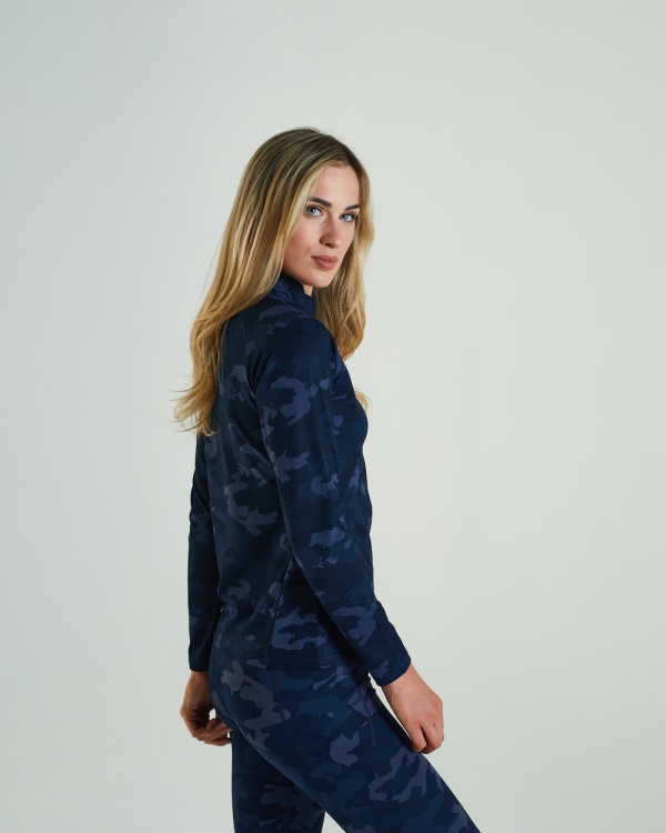 Unwind Half Zip Midnight Camo Diesel Navy