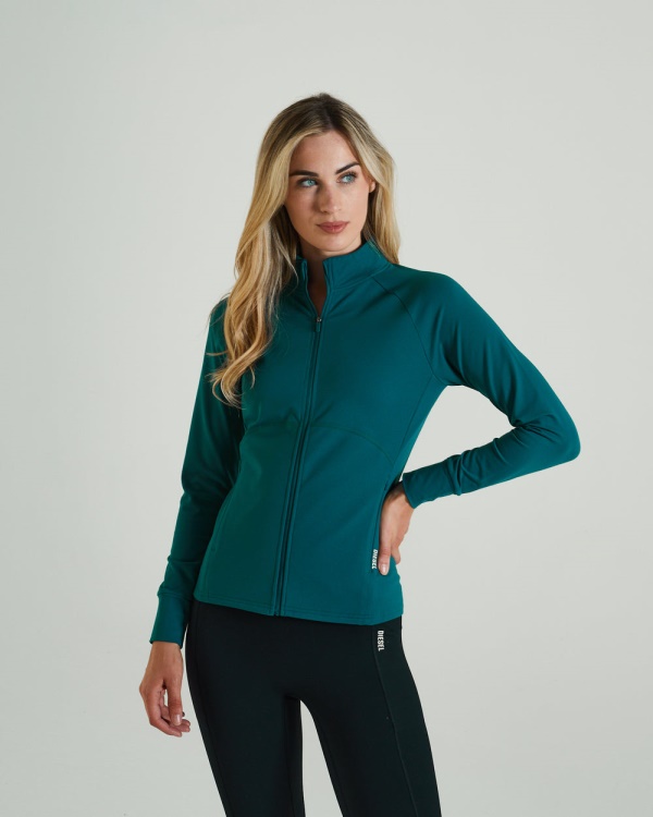 Diesel Empower Zipper Teal Green Green