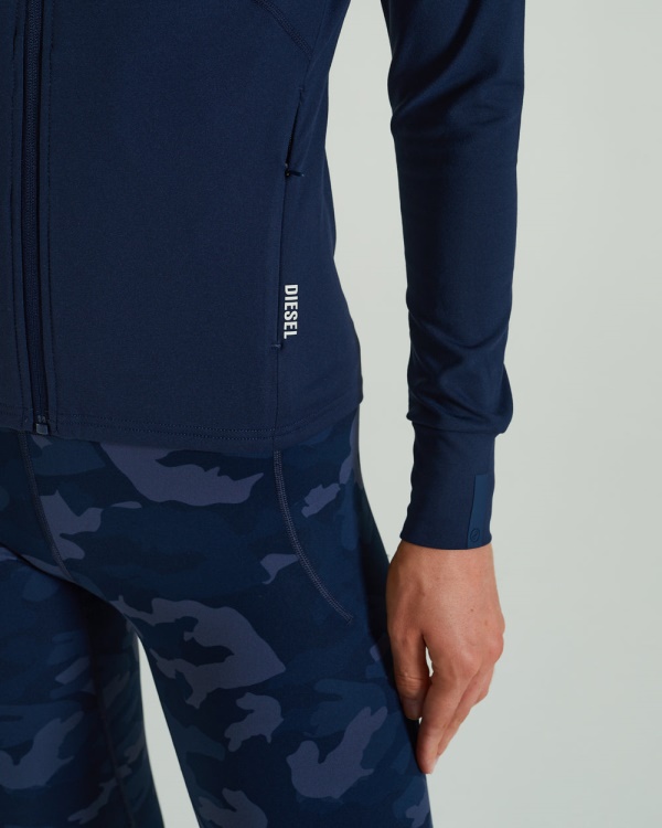 Navy Candid Hood Zipper Blue Diesel