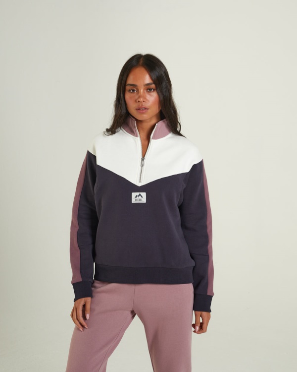 Purple Hayden Half Zip Multi-Purple Diesel