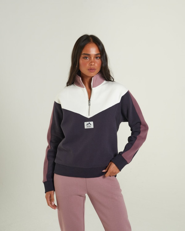 Purple Hayden Half Zip Multi-Purple Diesel