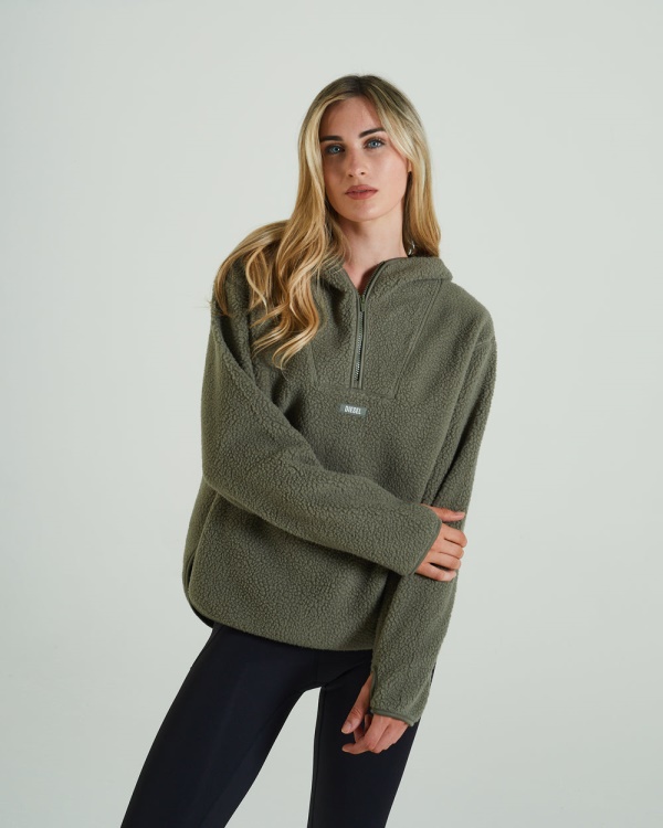 Diesel Bora Fleece Hood Olive Green Green