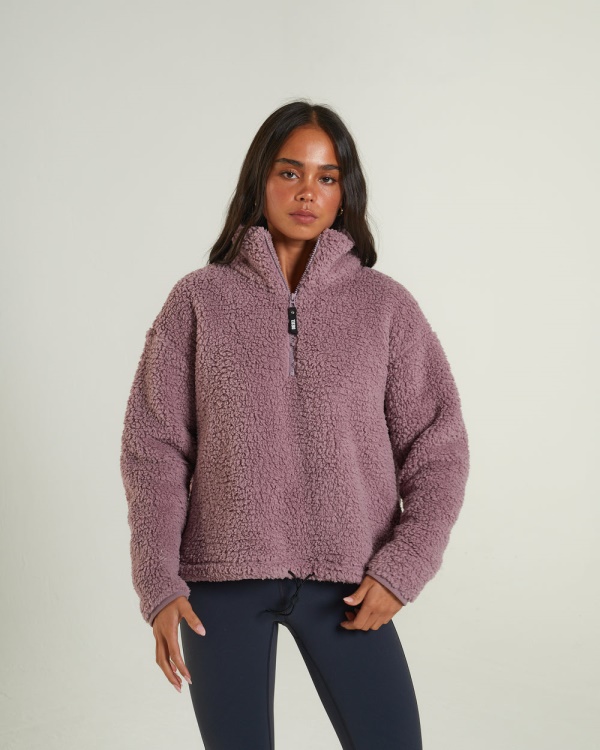 Kylie Fleece Half Zip Rosy Purple Diesel Pink