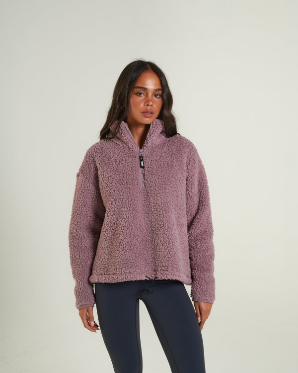 Kylie Fleece Half Zip Rosy Purple Diesel Pink