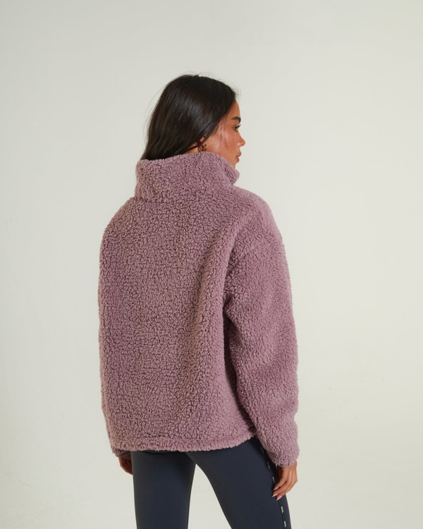 Kylie Fleece Half Zip Rosy Purple Diesel Pink