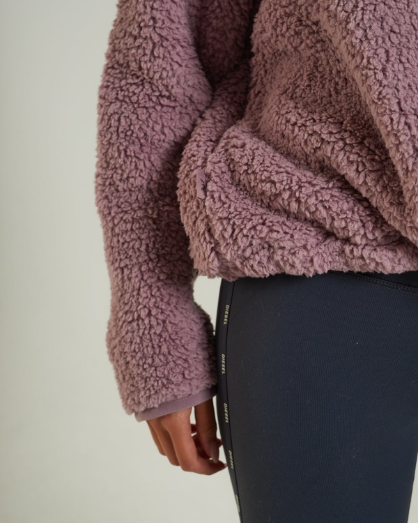 Kylie Fleece Half Zip Rosy Purple Diesel Pink