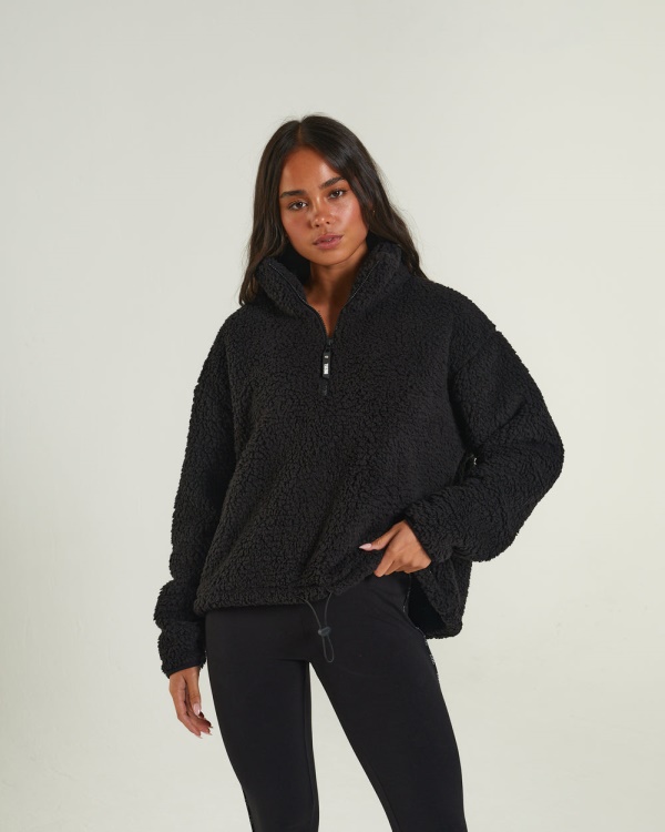 Diesel Kylie Fleece Half Zip Black