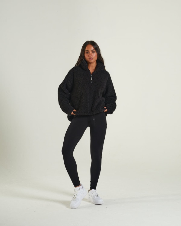 Diesel Kylie Fleece Half Zip Black