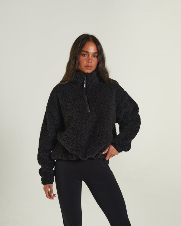 Diesel Kylie Fleece Half Zip Black