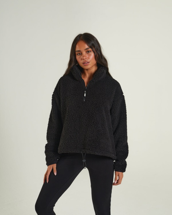 Diesel Kylie Fleece Half Zip Black
