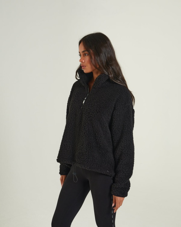 Diesel Kylie Fleece Half Zip Black