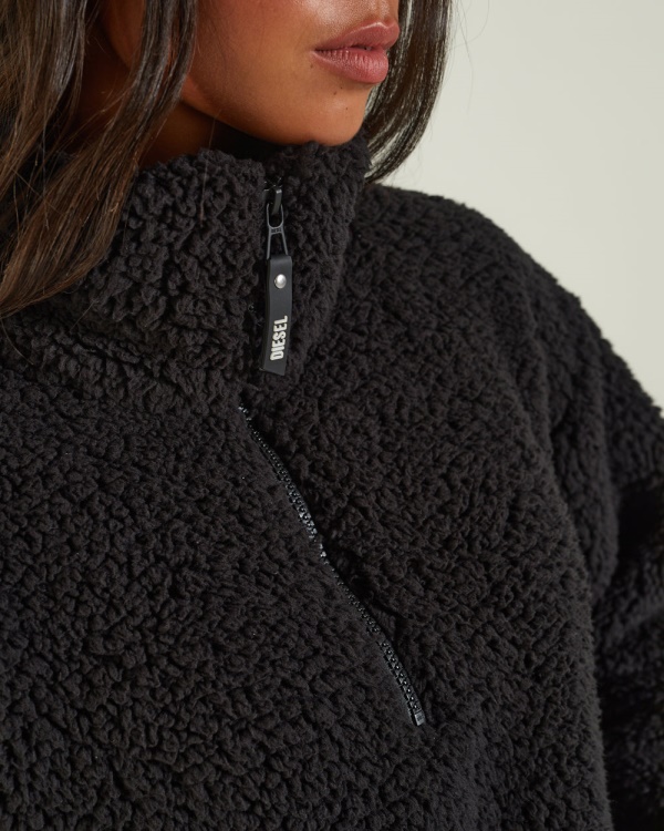 Diesel Kylie Fleece Half Zip Black