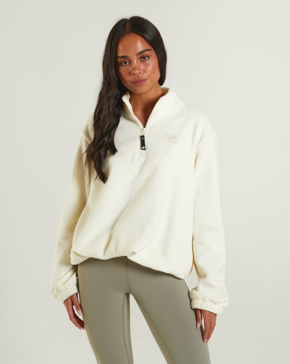 Harley Fleece Half Zip Cream Diesel Ivory