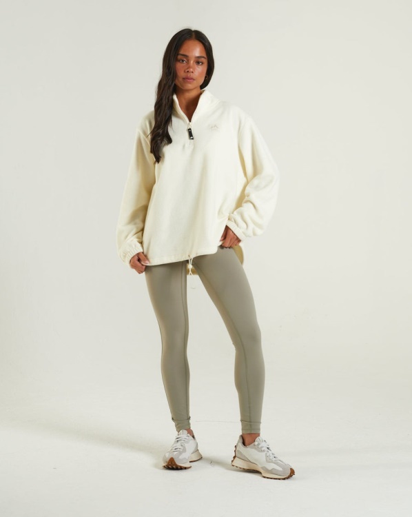 Harley Fleece Half Zip Cream Diesel Ivory