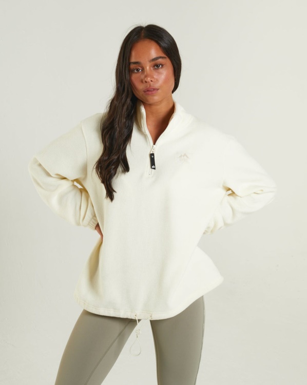 Harley Fleece Half Zip Cream Diesel Ivory
