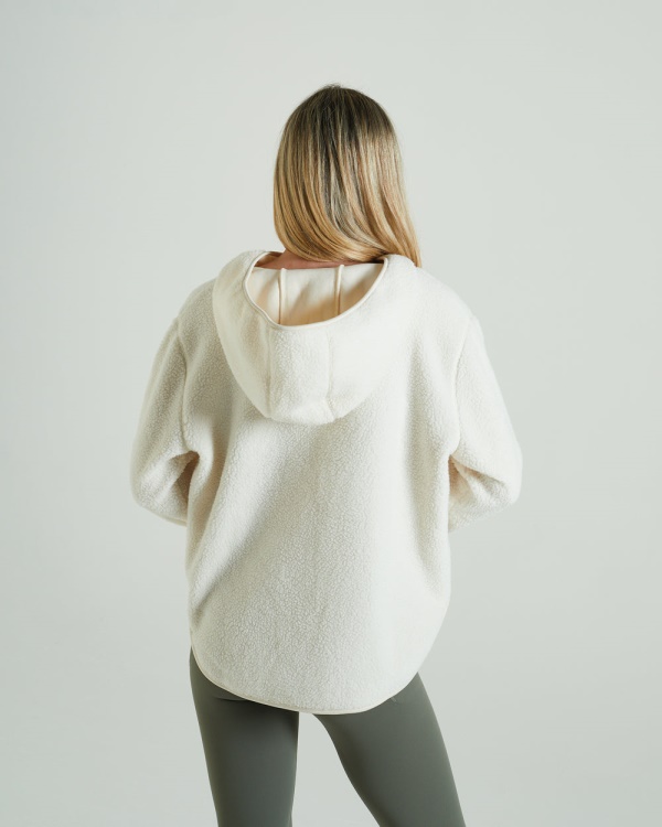 Bora Fleece Hood Golden Ivory Diesel Ivory