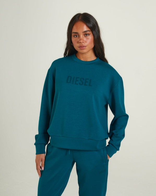 Green Rue Sweater Teal Green Diesel