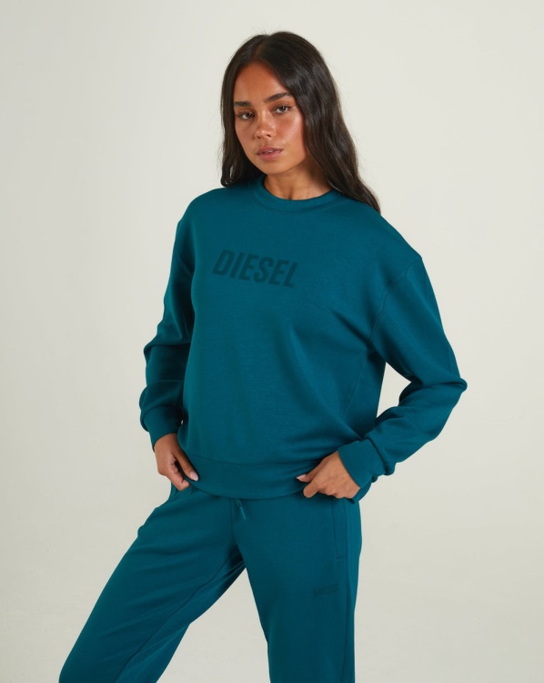 Green Rue Sweater Teal Green Diesel
